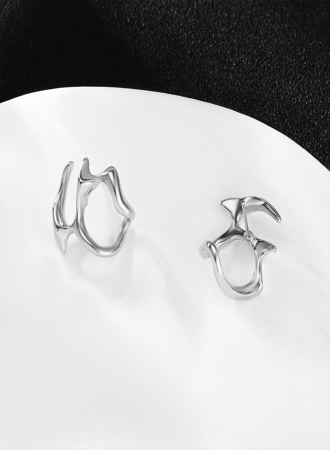 Dr's gift أقراط مميزة بتصميمات مستوحاة من موضة الألفية الجديدة للنساء، أقراط بانك غير منتظمة، أقراط فريدة بتصميم كلاسيكي، هدية مجوهرات رائعة - Image 2
